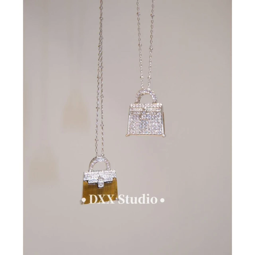 铜合金锆石项链 小众设计百搭ins项链45806