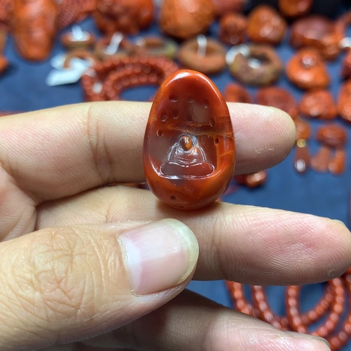 南红玛瑙未镶嵌吊坠(不含链)