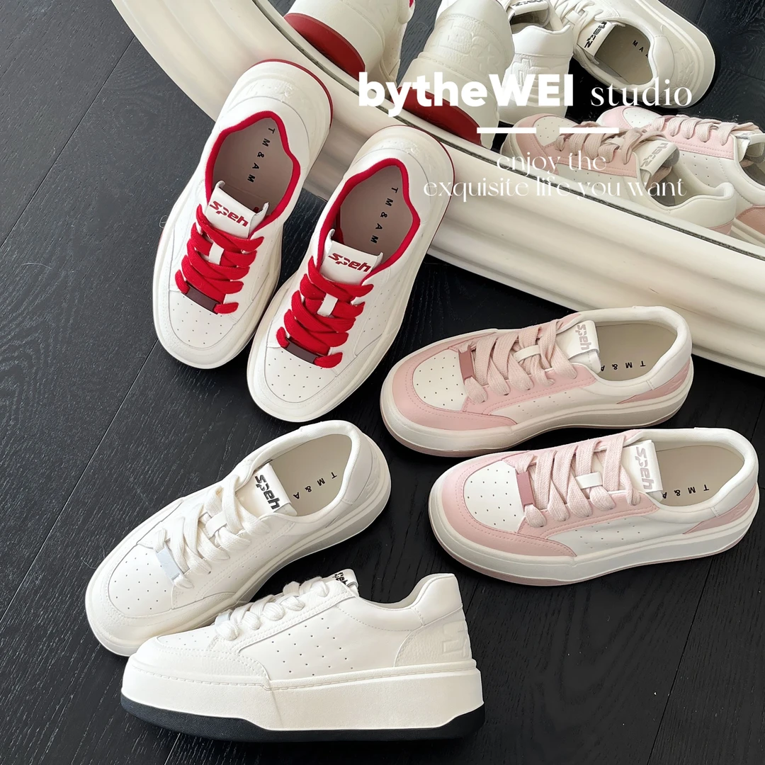 bytheWEI【星空清河】2025年春夏新款经典百搭超轻小白鞋女3117-3