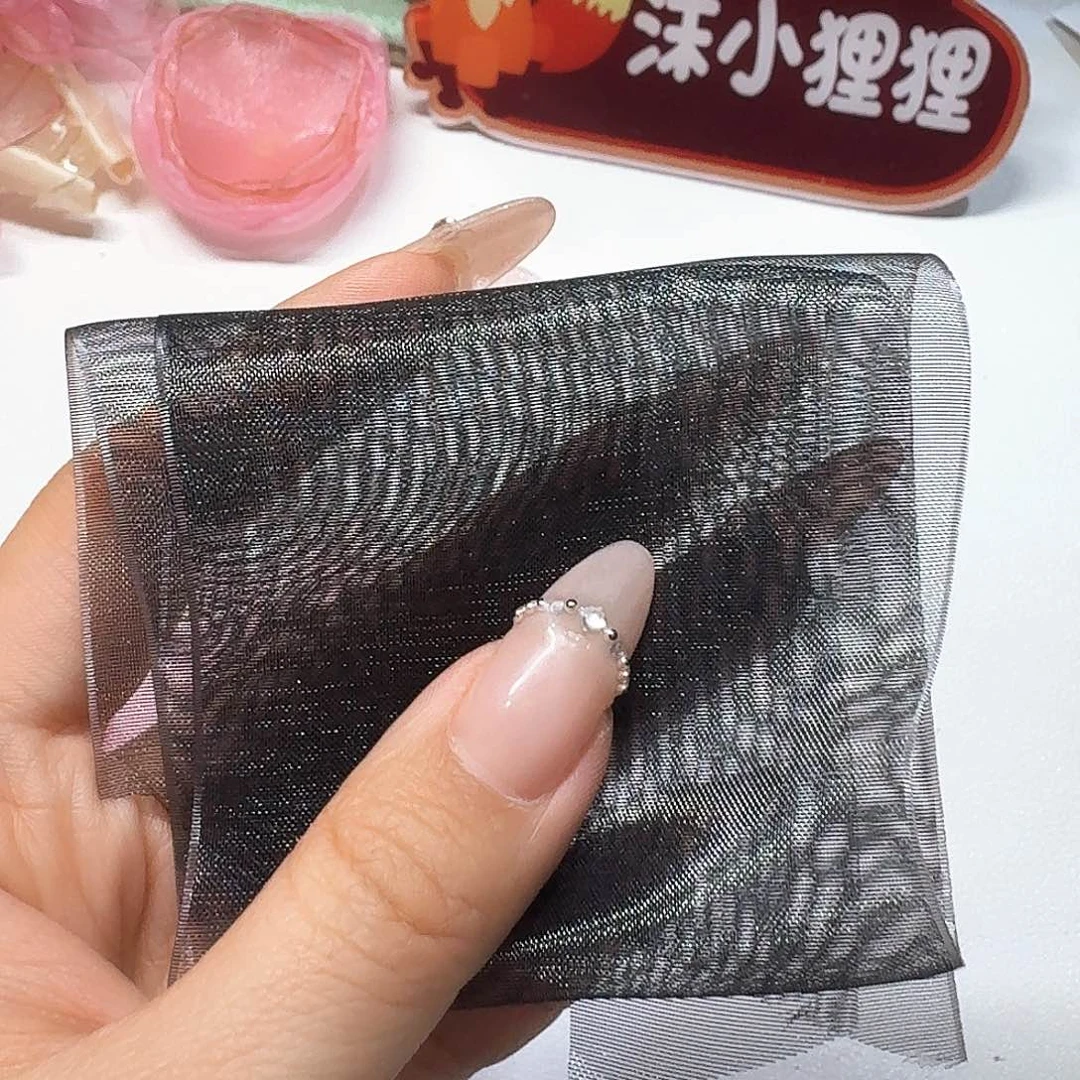 沫小狸狸黑色欧根纱5米