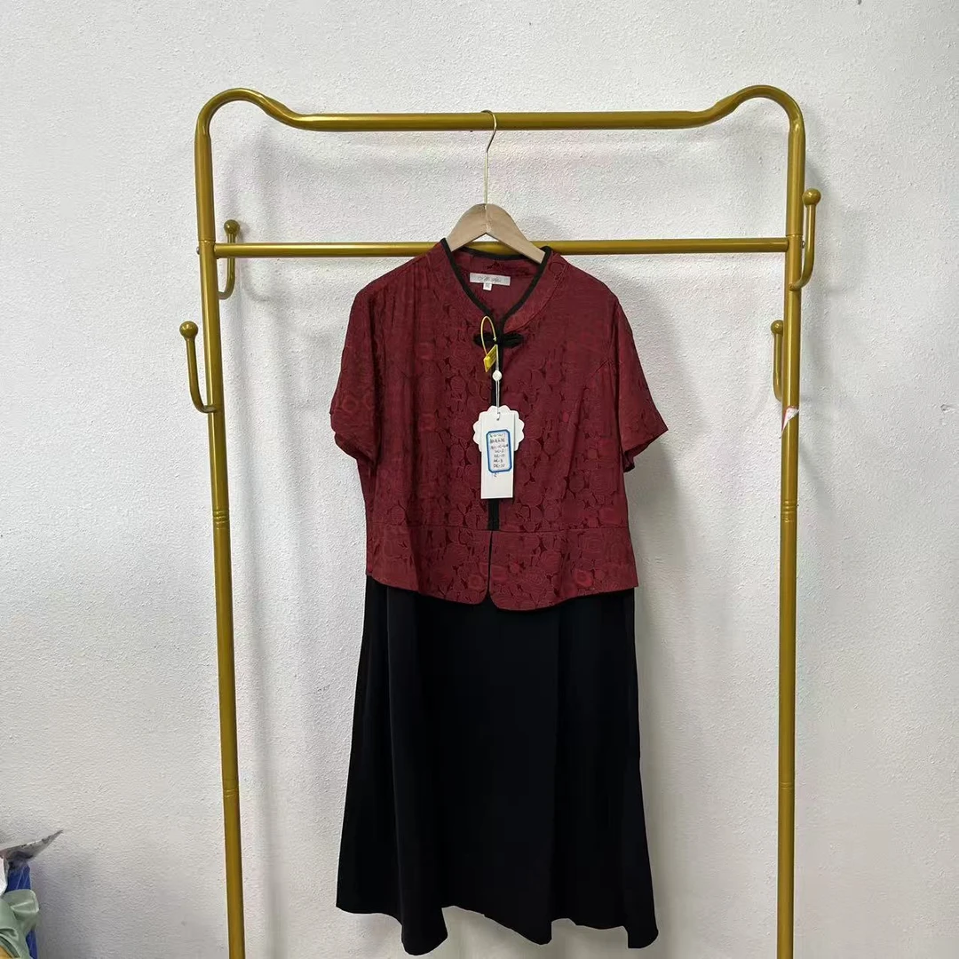 唯琳剪标   A9-14-4117款   红色复古盘扣连衣裙