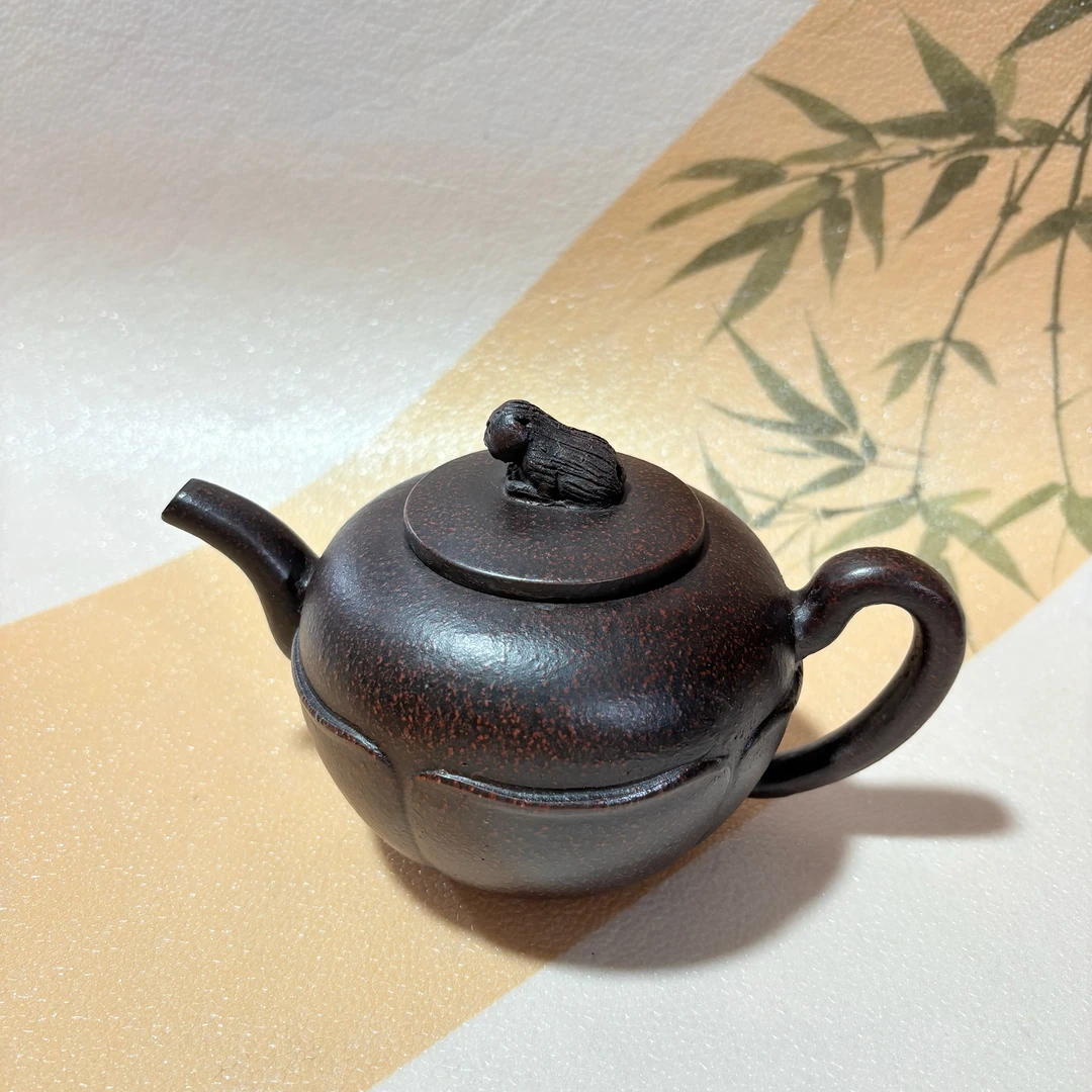 （早期）回流收藏1968库存处理老一厂宜兴原矿铁血红砂宫灯300cc