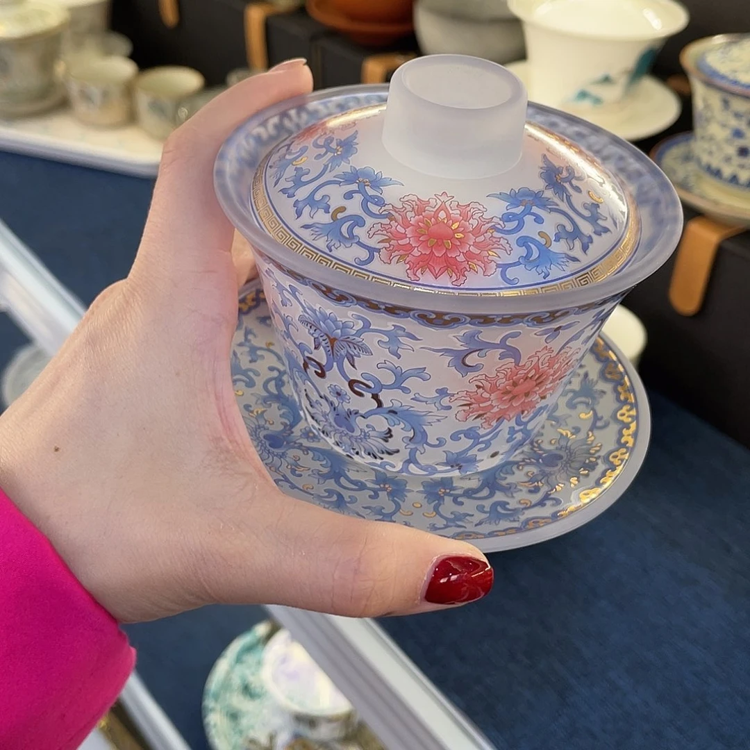 陶景德陶瓷盖碗茶具