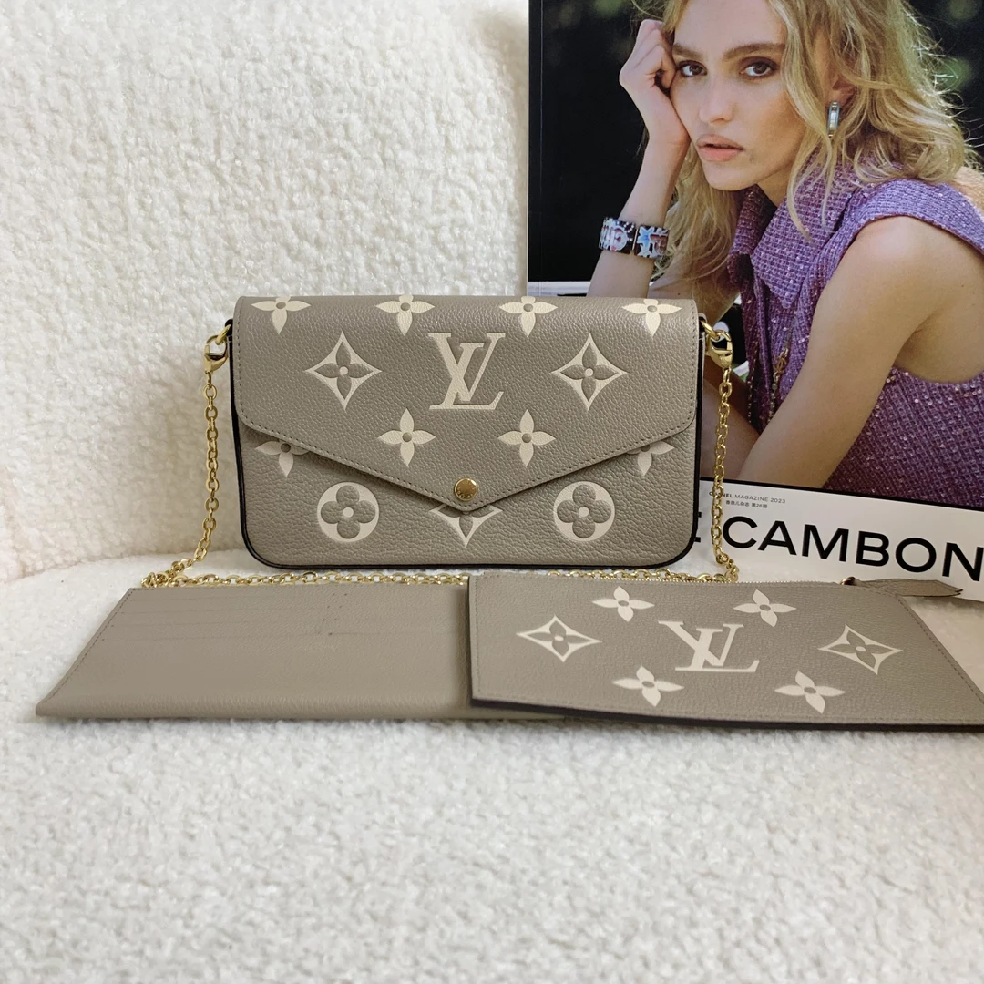 99新 LouisVuitton/路易威登 壹臻/lv 大象灰全皮三合一46868193
