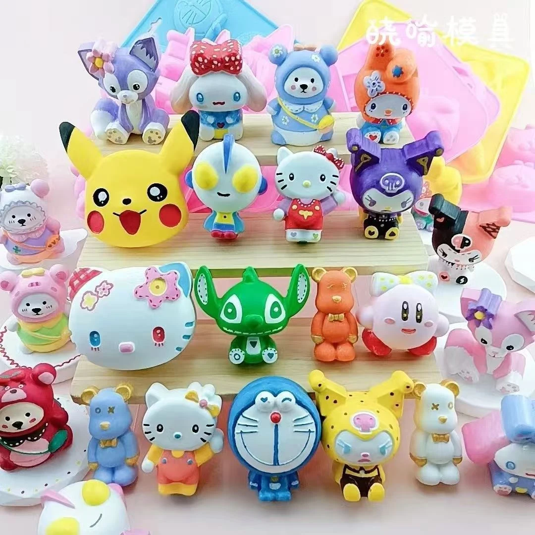 【健康环保】儿童手工创意DIY混装石膏娃娃送颜料画笔立体艺术涂鸦