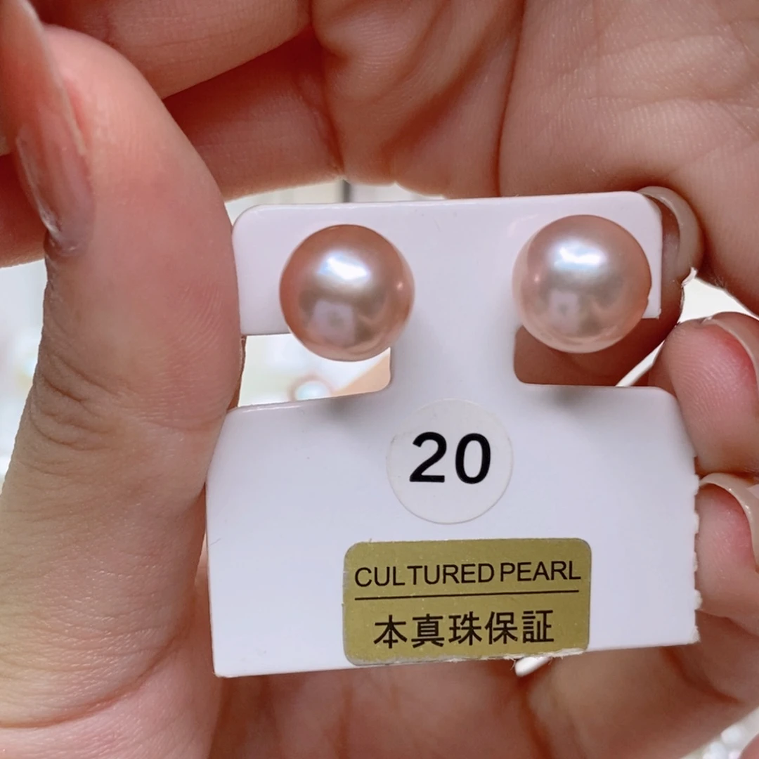 淡水珍珠耳饰银S925镶嵌