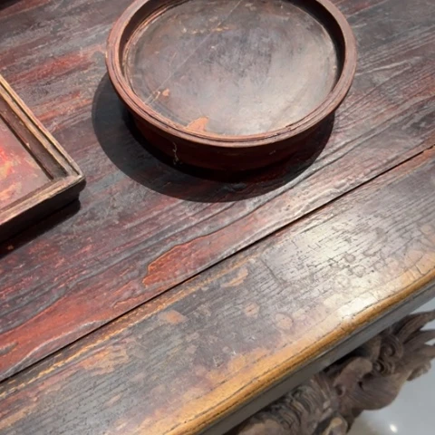 嘉***齋有机玻璃老家具仿古老盘子