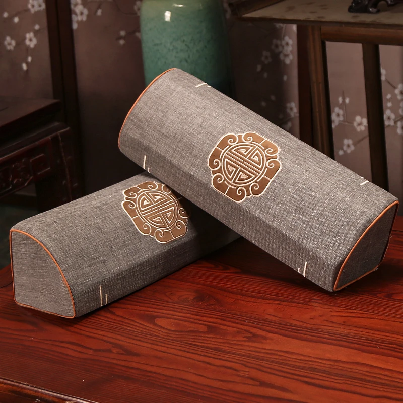 中式红木实木沙发侧边扇形扶手枕两侧扶手垫两边长条枕靠枕长方形