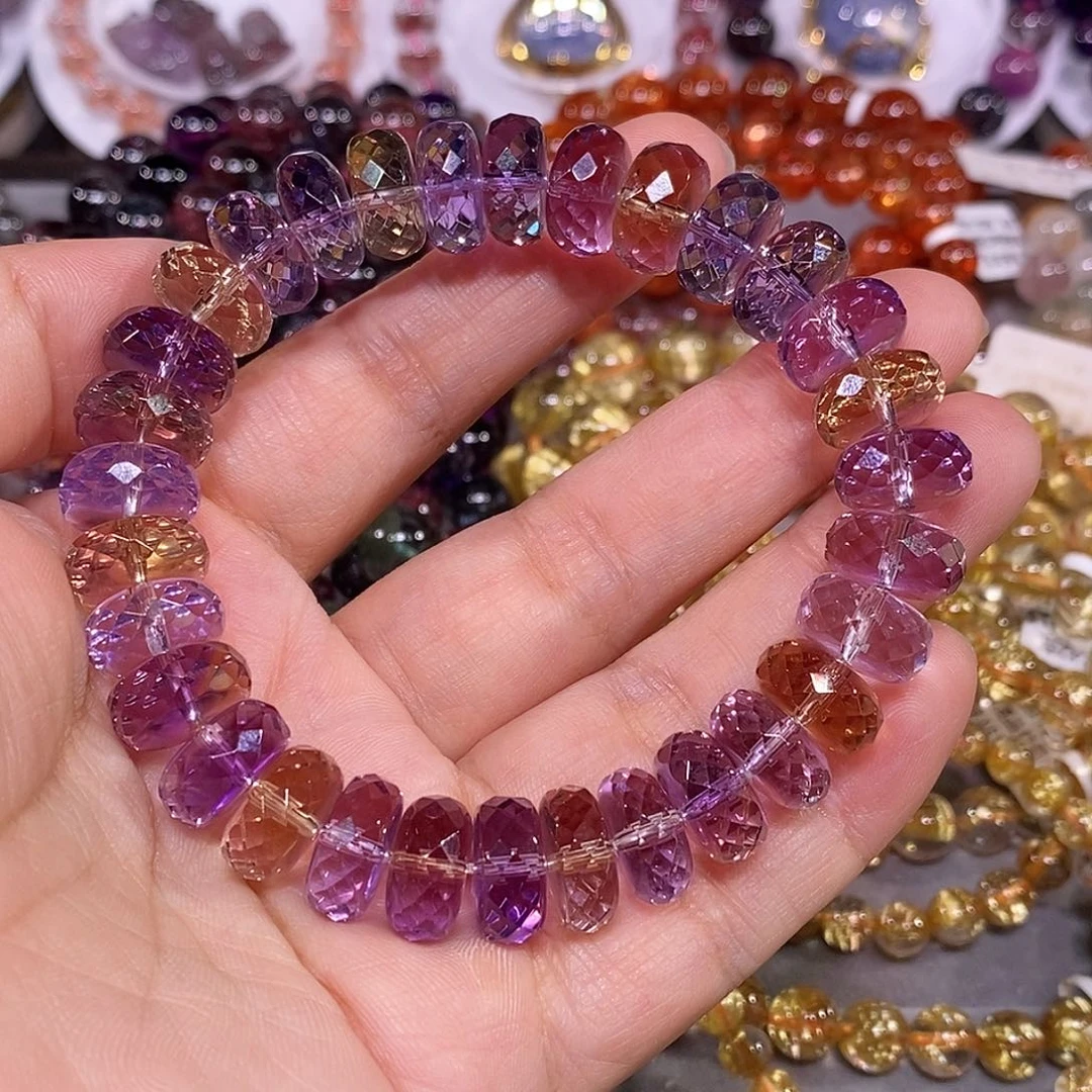 未镶嵌手链水晶紫黄晶12