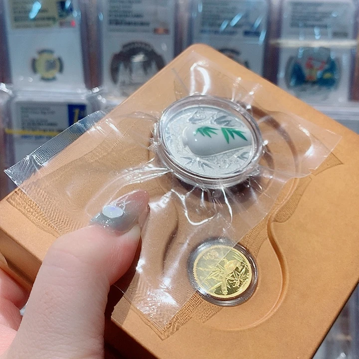 纯金竹报平安金银套证书不对号