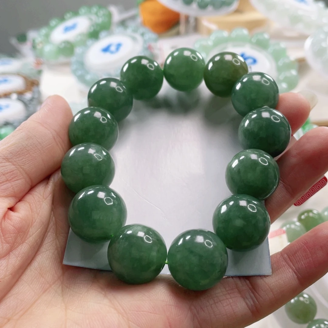 翡翠未镶嵌手链手串17+
