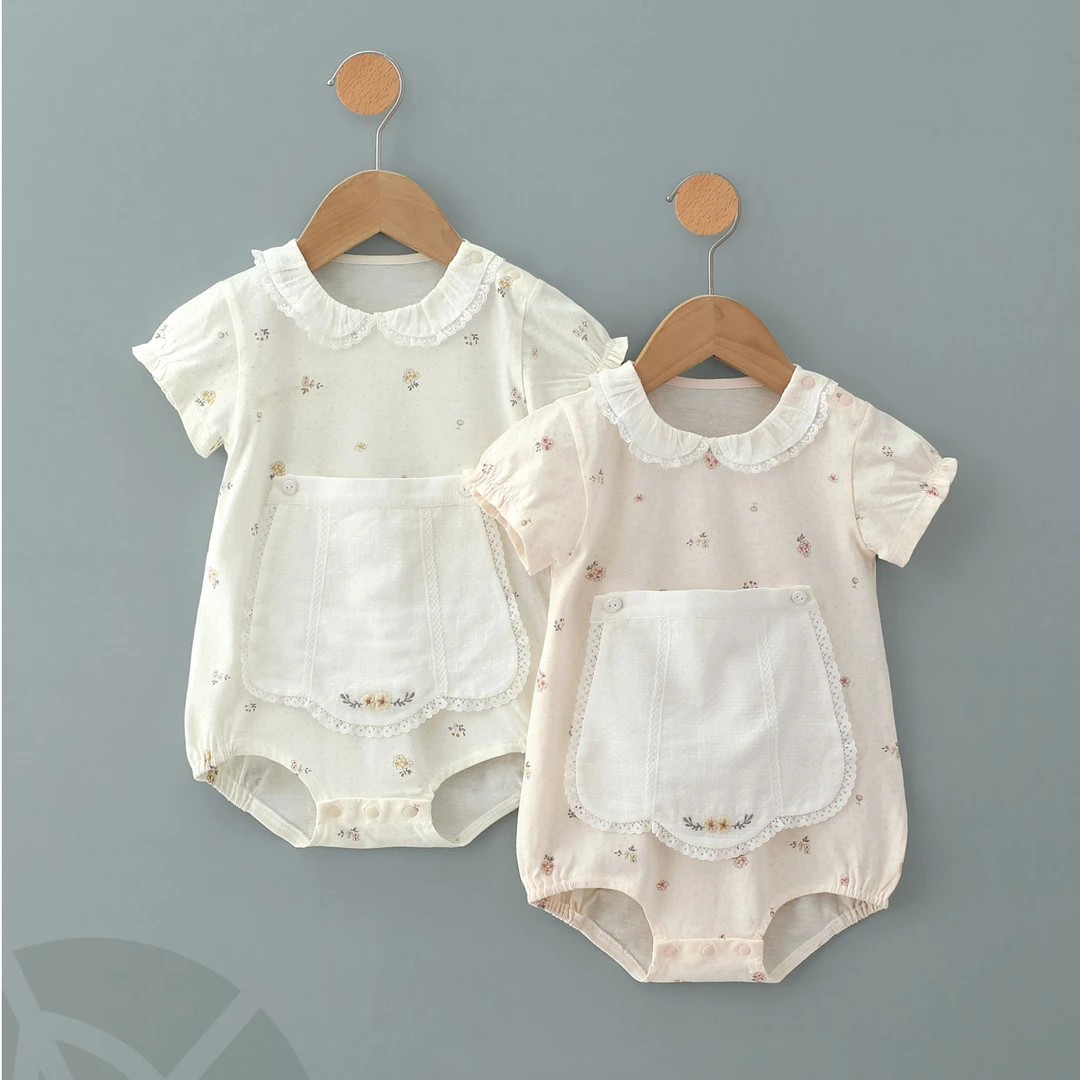 （Y8001-Y8065)婴家春夏季公主风轻奢感三角爬爬服