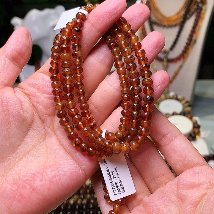 未镶嵌琥珀手串5蜜蜡108