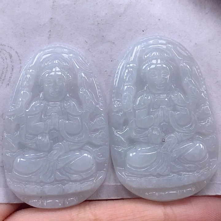 颈饰未镶嵌翡翠千手观音吊坠
