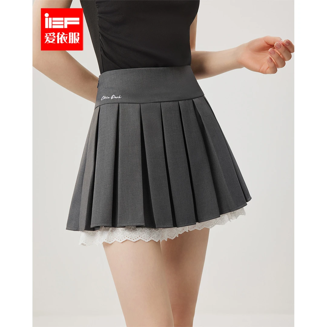 IEF/爱依服半身裙2025春季新款美式减龄学院风显瘦摆裙欧若风