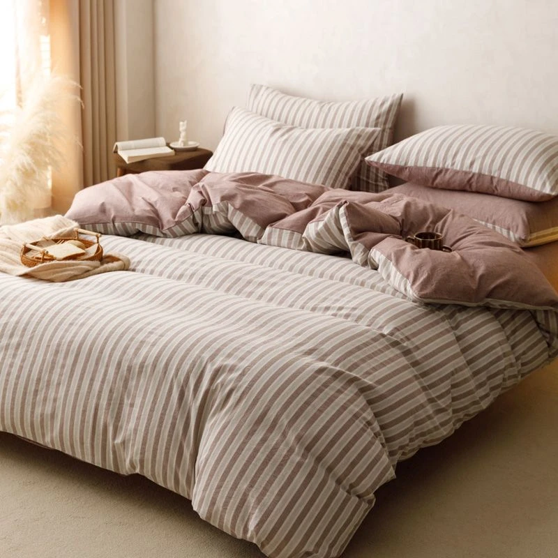 【晴美】千雪莉色织水洗棉四件套-兮咖