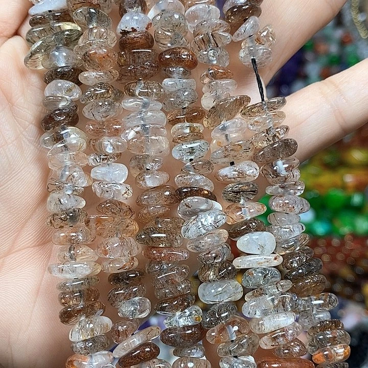 玛瑙/玉髓未镶嵌珠宝半成品天然黑金超七