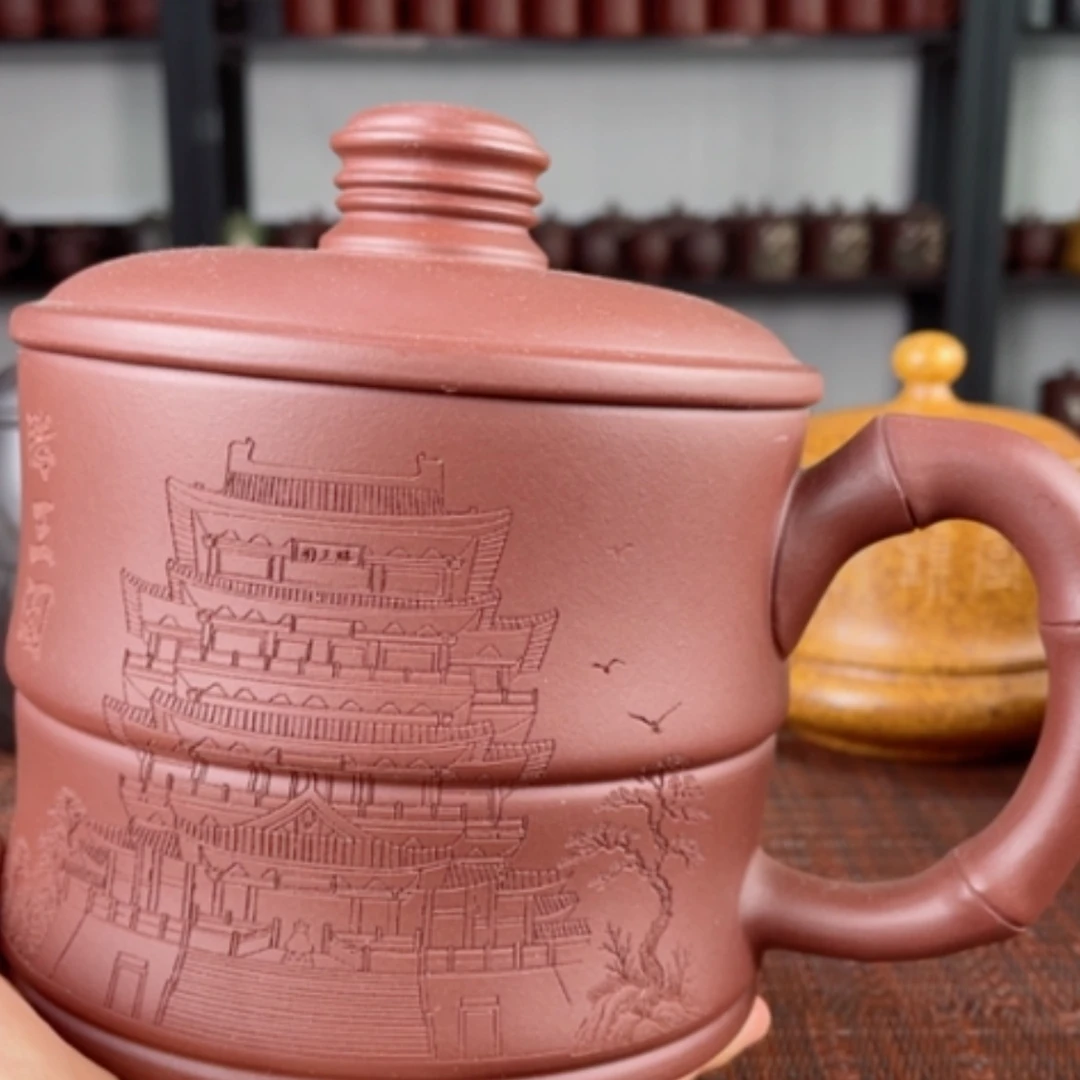 【闪购商品】茶杯紫砂宜兴原矿紫砂盖杯微瑕