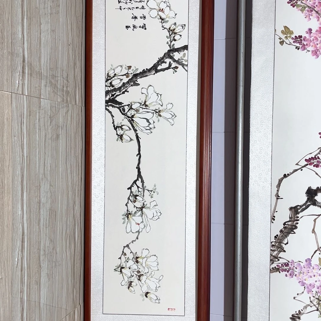 国画书画作品带框163×48