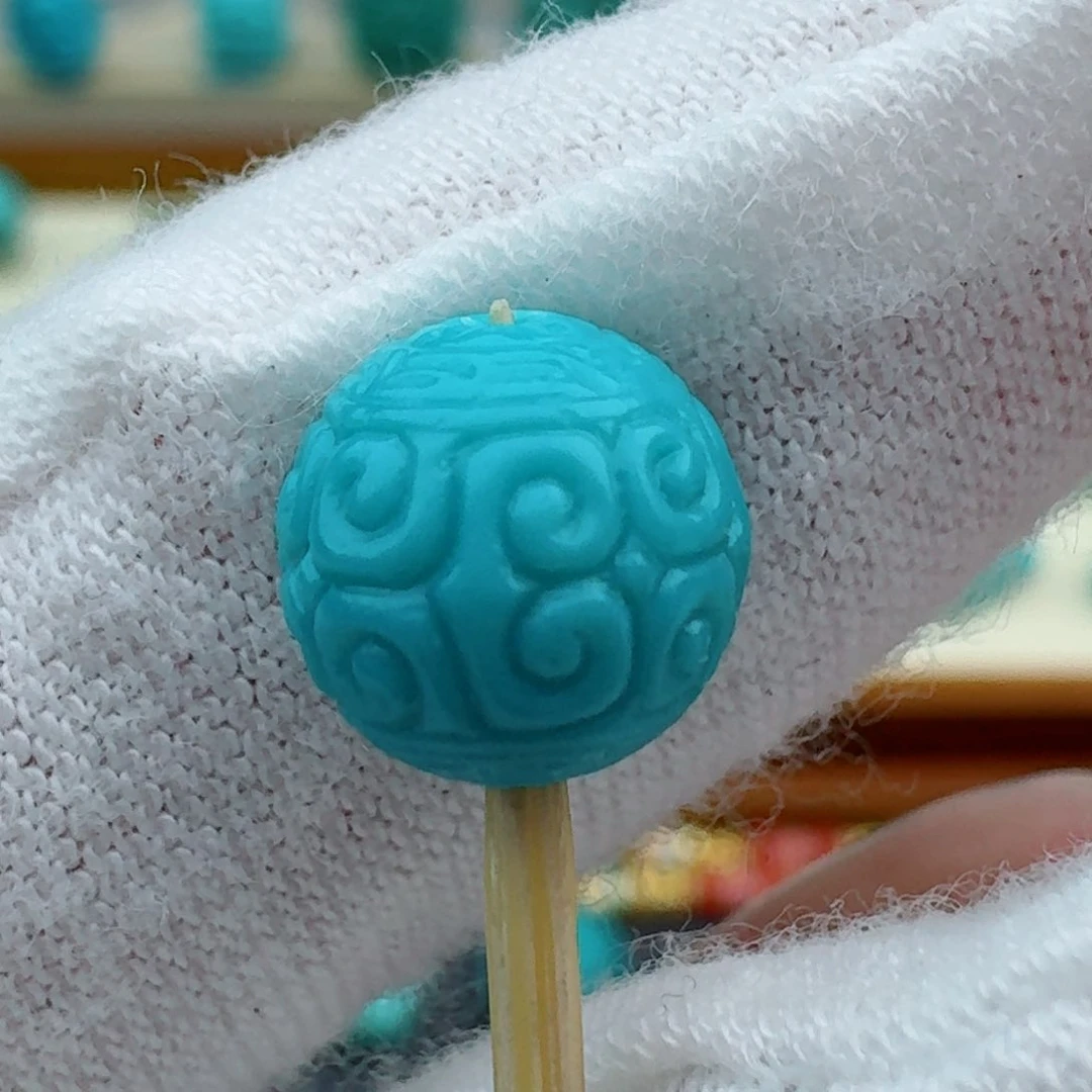 绿松石回纹圆珠8.5未镶嵌