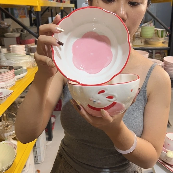 潮州源头工厂陶瓷微瑕釉下彩6寸