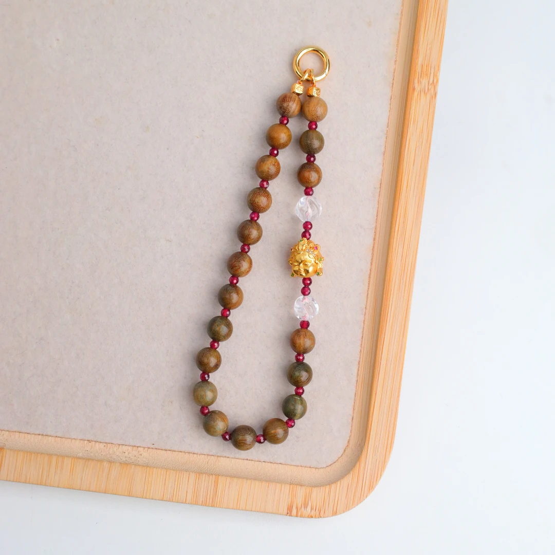 【琪琪珠宝】天然白水晶手机挂