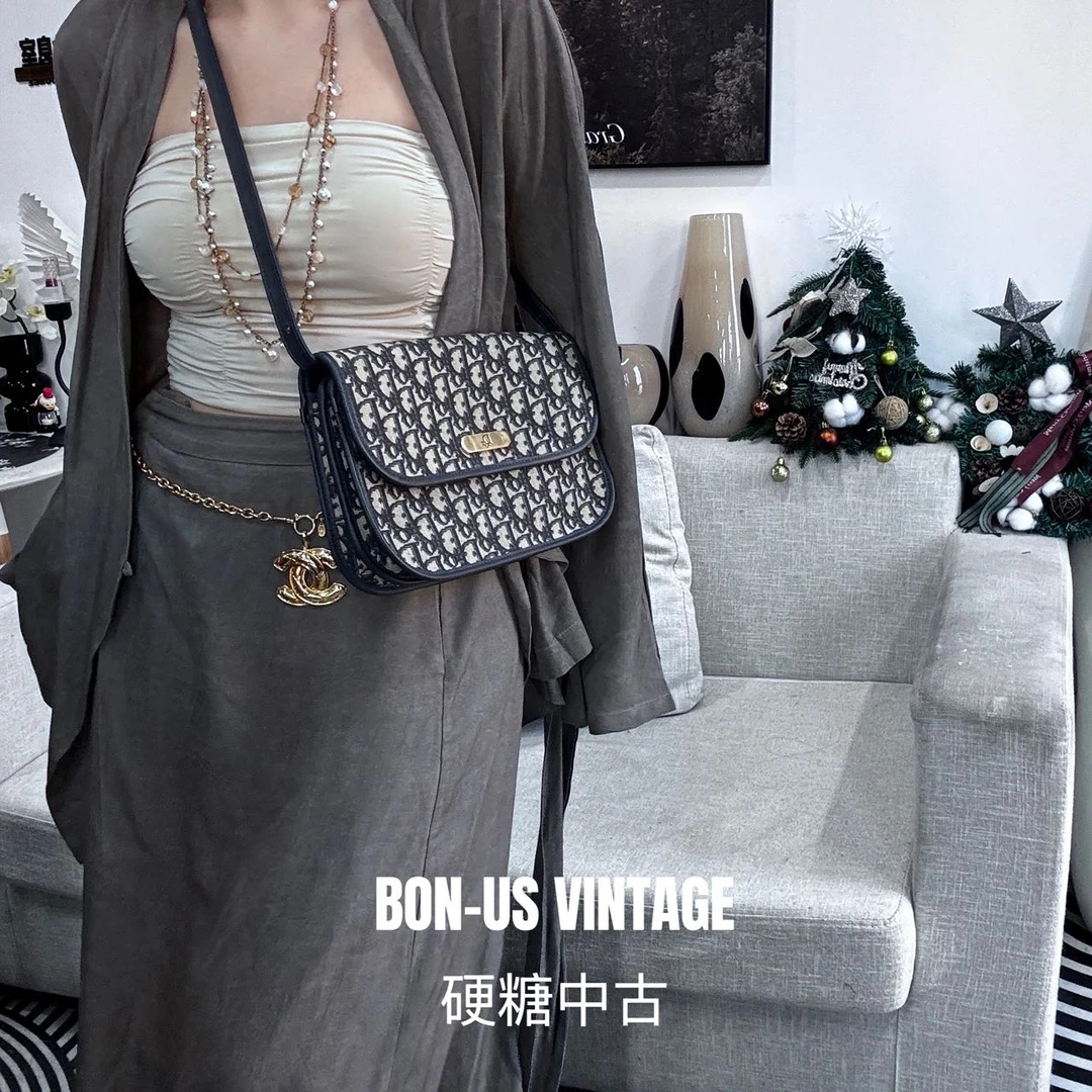 95新 DIOR/迪奥 617814/刺绣老花信封包配皮换新