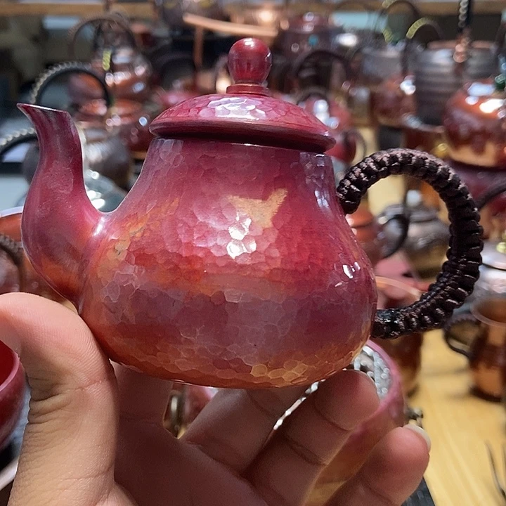 纯手工制作紫铜铜壶