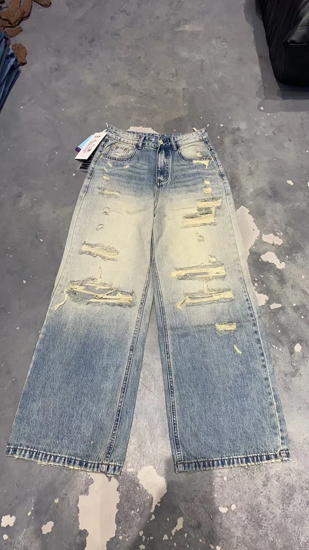 年中宠粉【A3366】2025夏季新款中高腰直筒牛仔裤