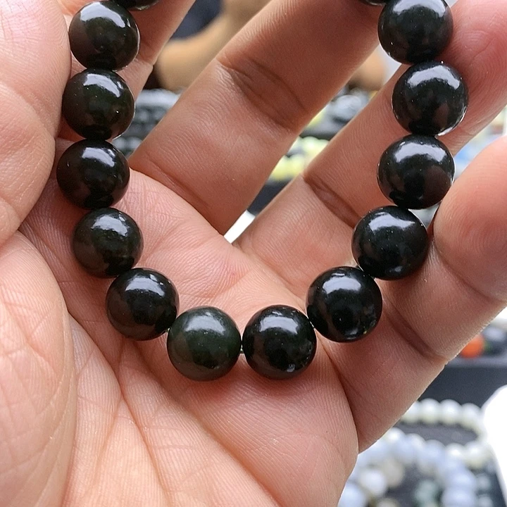 【闪购商品】手链未镶嵌和田玉12黑青