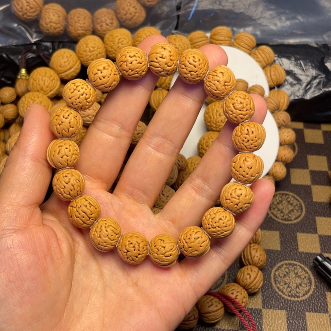 S***N桃核手串桃核手串14+铁扇