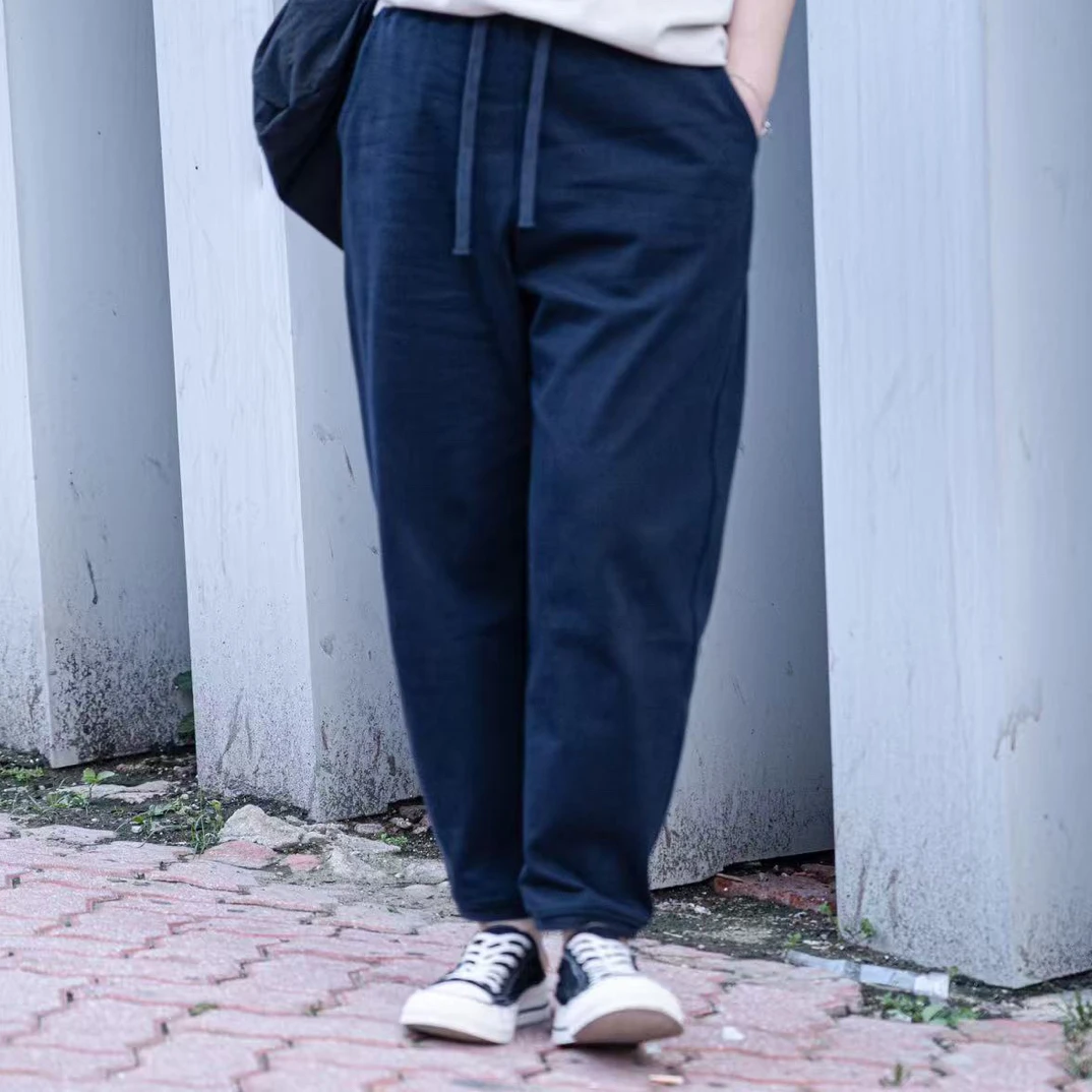 240696【燕子优选】菲玛掂全棉罗纹棉哈伦小螺纹口束脚休闲裤