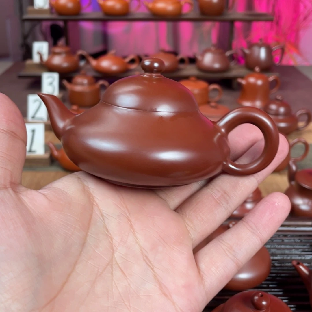 莉***灬茶壶紫砂精工梨壶100cc