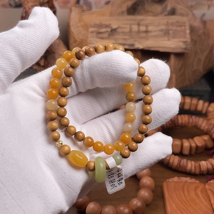 无事牌非洲檀香金丝楠手串diy