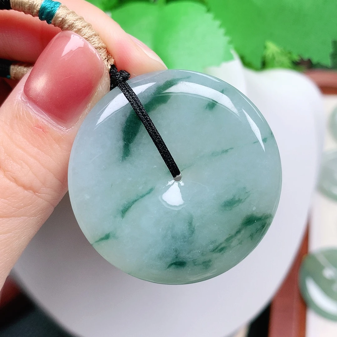 翡翠未镶嵌颈饰平安39.6-6.4