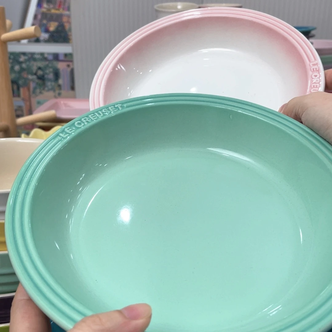 瓷片微瑕2个8英寸草帽盘