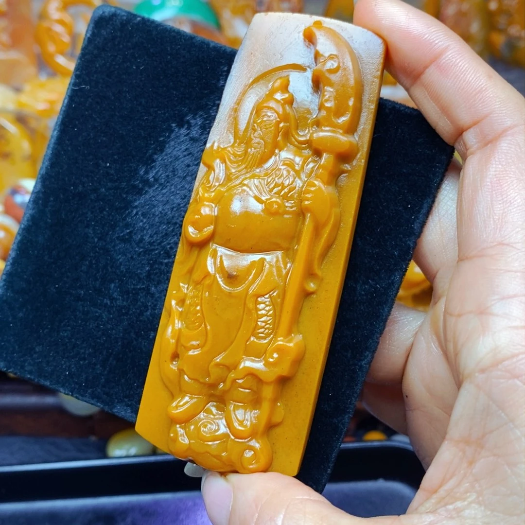 未镶嵌石英质玉（黄龙玉）吊坠(不含链)