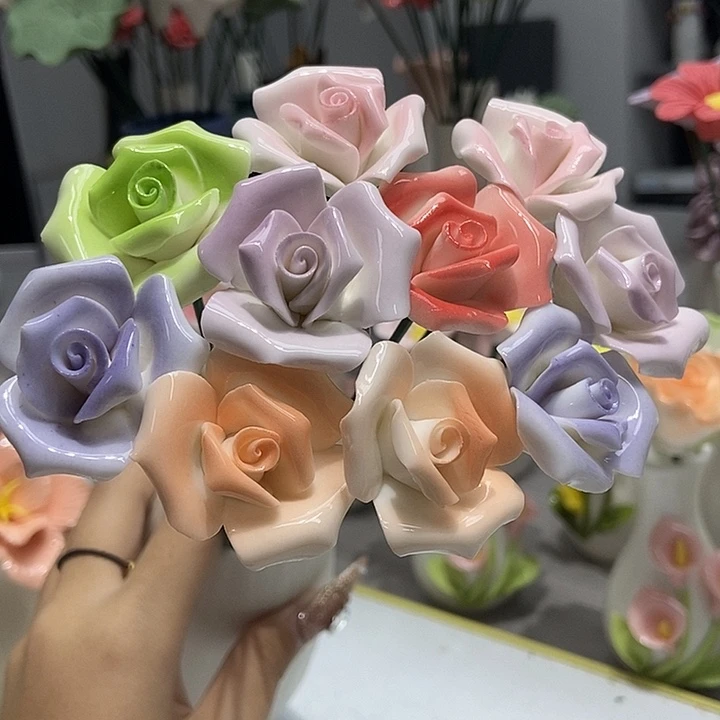 陶瓷纯手工捏花设计