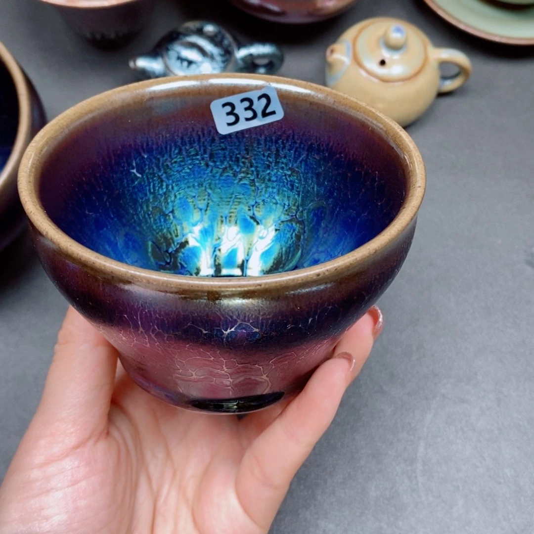 茶盏墨*青建窑建盏主人杯332