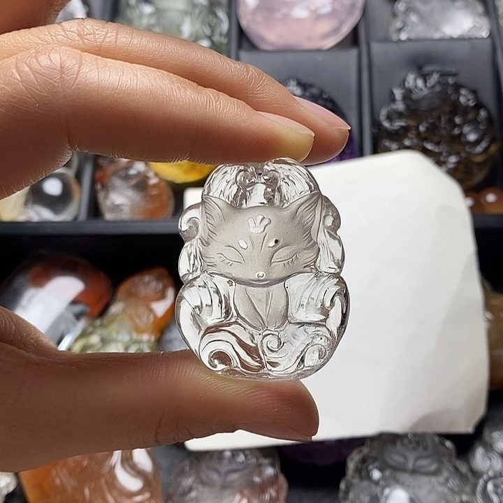 水晶未镶嵌颈饰水晶吊坠