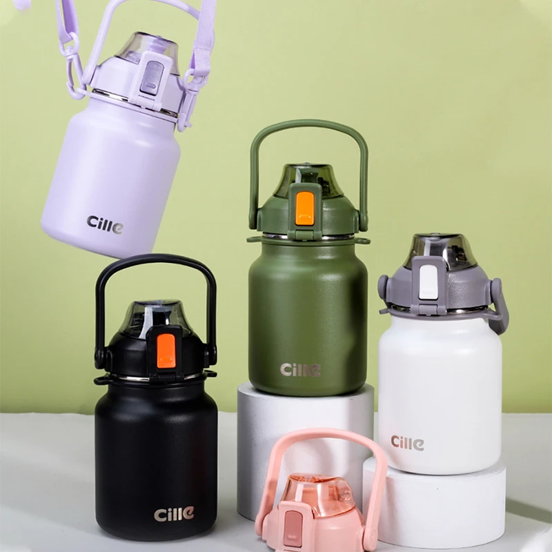 希乐保温杯316食品级女高颜值儿童学生水壶大容量茶杯水杯大肚杯