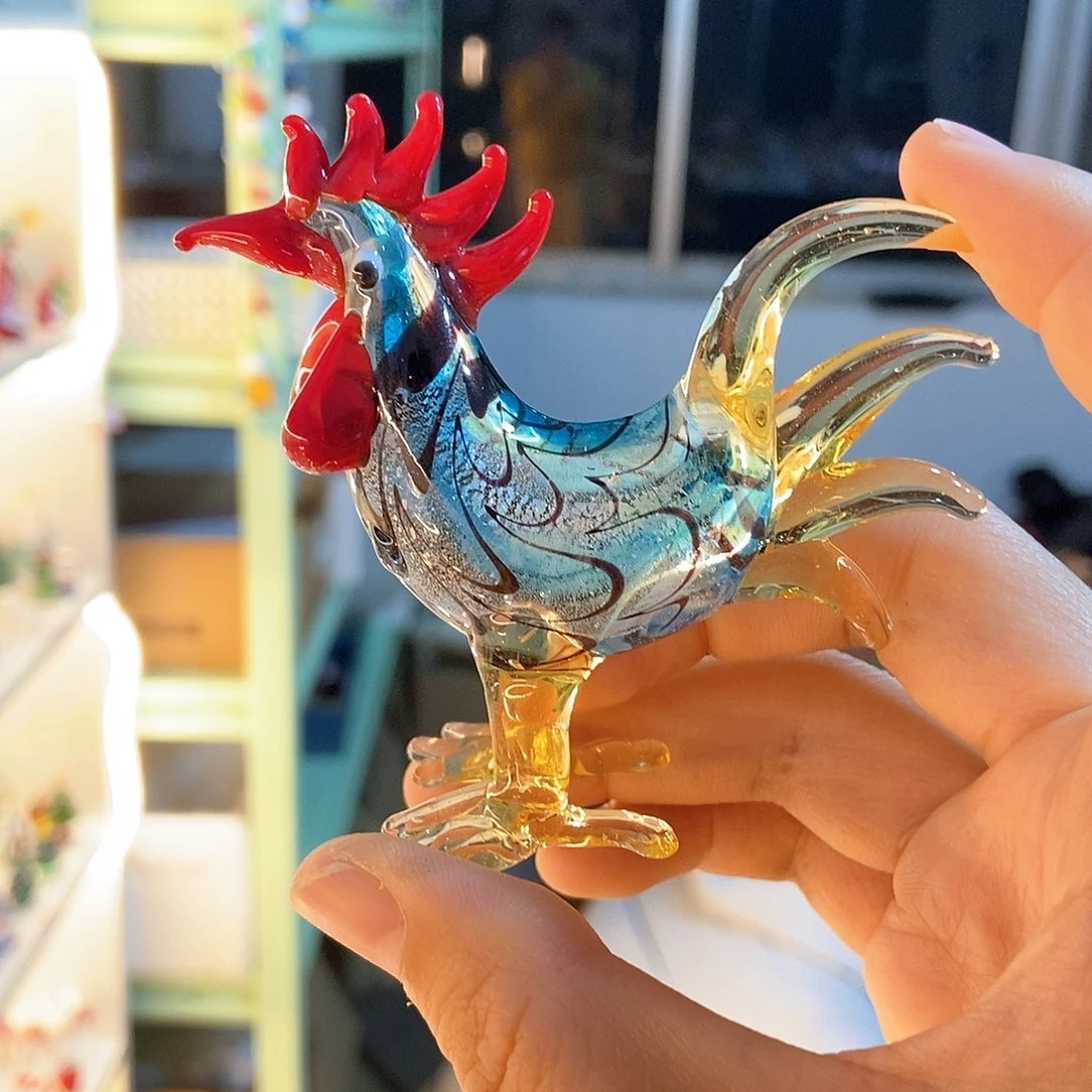 琉璃手工艺品大公鸡