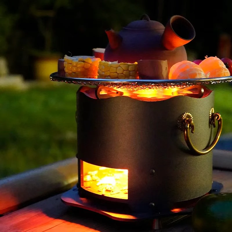 东初碳火煮茶炉煎肉炉火锅炉围炉煮茶炉+烤网 内胆 防烫叉