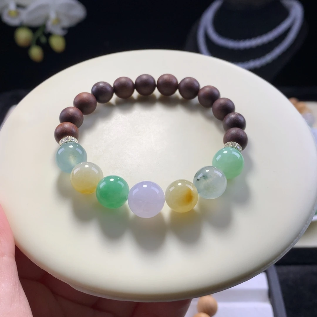 翡翠未镶嵌手串卡10特色珠