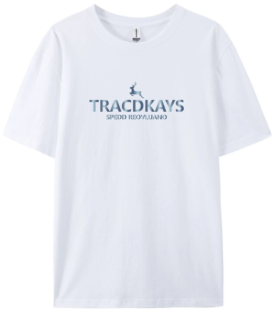 27021#欧版宽松纯棉夏季字母印花时尚透气情侣款圆领百搭中性短袖