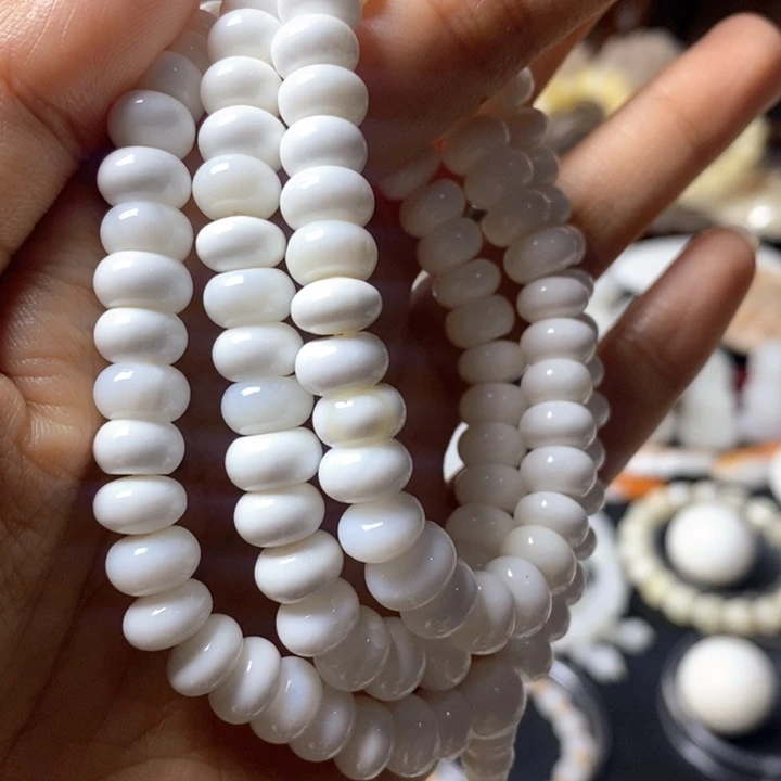手串/手链贝壳直播间0.9白色算盘珠