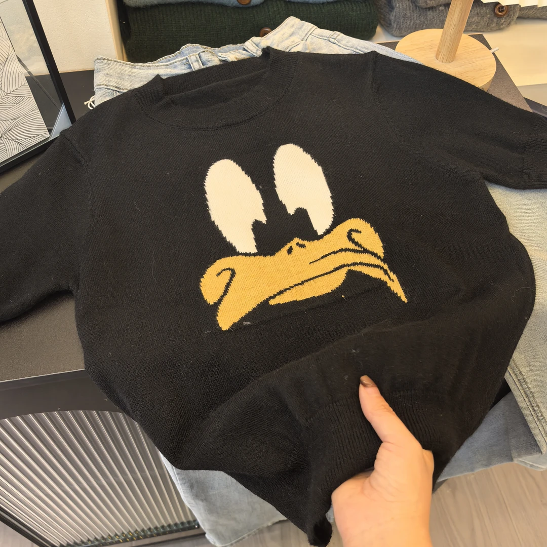 【鸭子短袖】卡通韩系鸭子针织短袖女