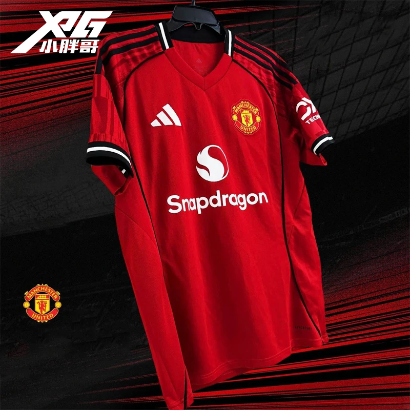 小胖哥阿迪达斯25-26曼联主场球迷版球衣比赛短袖足球服男JI7428