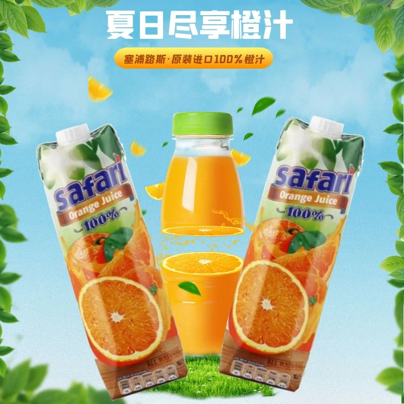 原装进口100%塞浦路斯果汁进口菠萝橙汁饮料过年聚会聚会饮品