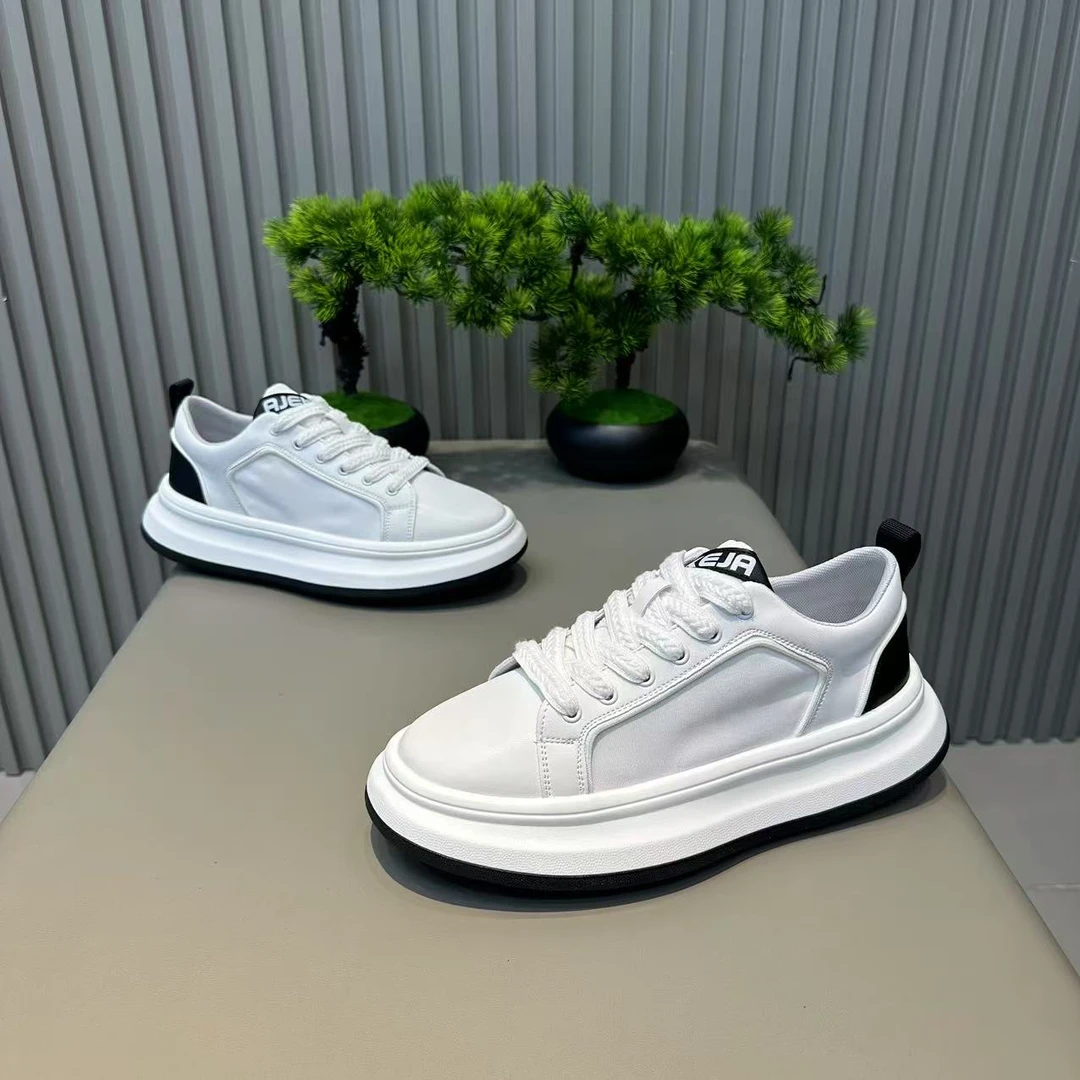 夏季男士透气布面厚底增高阿甘鞋舒适软底百搭男款潮流运动休闲鞋